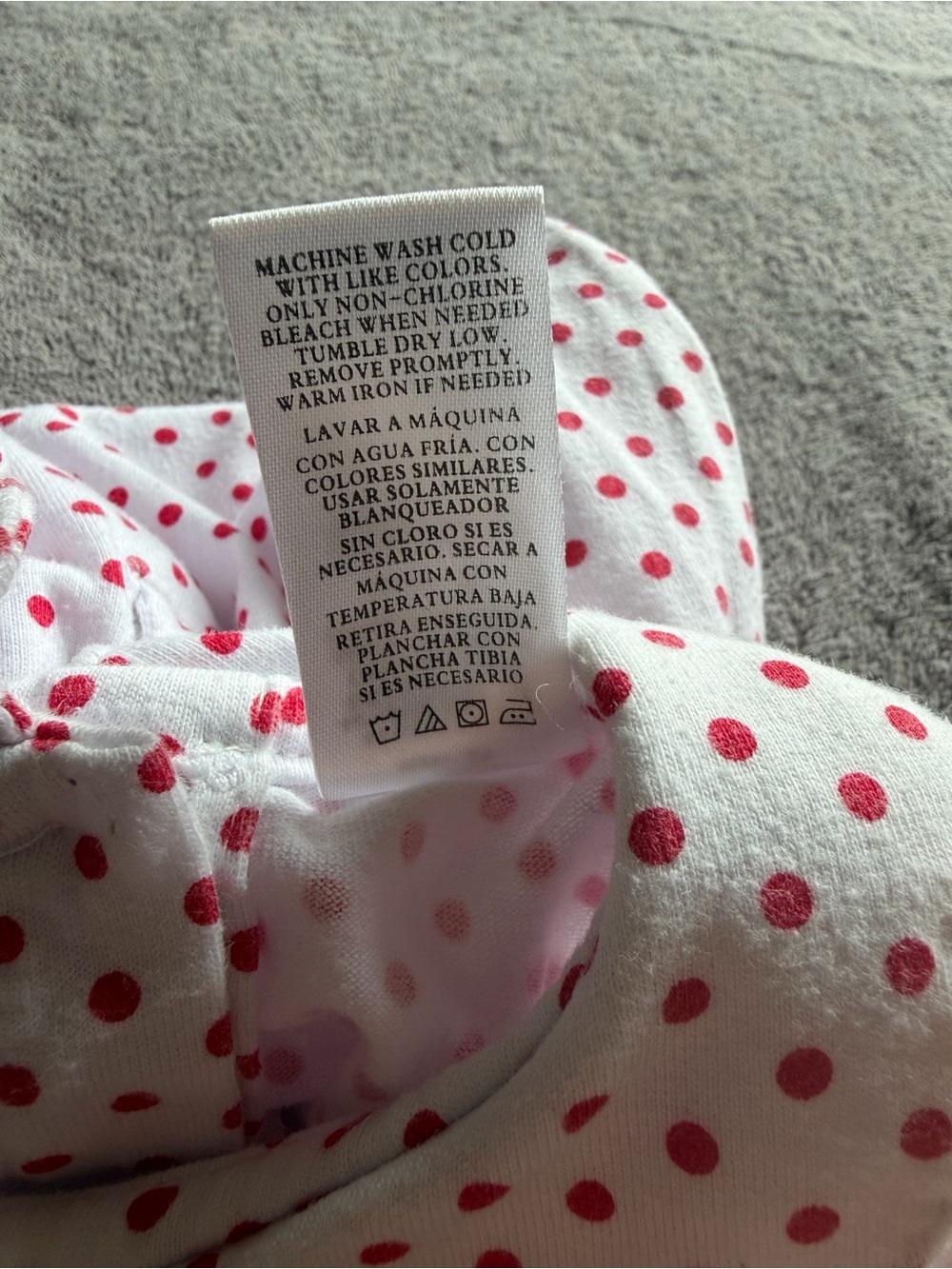 ❤️ Girls White with Red Polka Dots Shirt with Bows - Picture 8 of 8